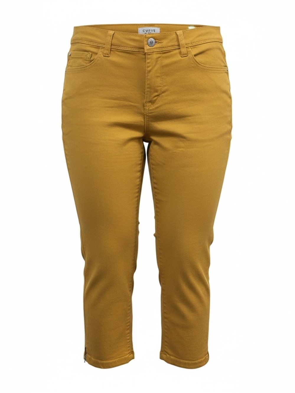 Curve Mustard Cropped Women’s Jeans